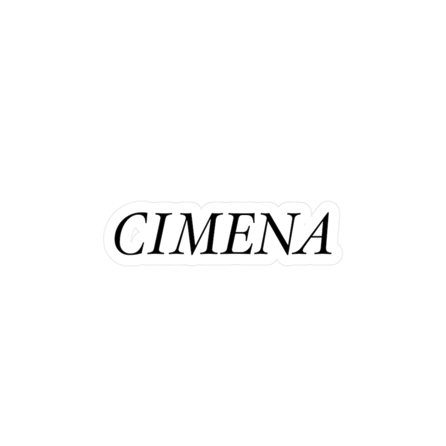 Cimena Vinyl Kiss Cut Sticker